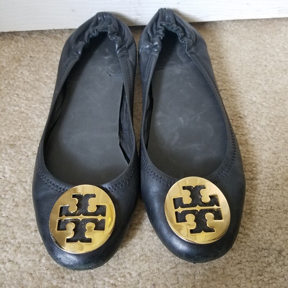 Tory Burch Shoes - Authentic Tory Burch Black Reva Flats Size 8